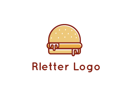 burger with sauce dripping