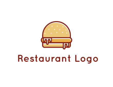 burger with sauce dripping