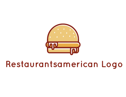burger with sauce dripping