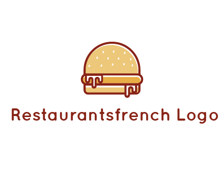 burger with sauce dripping