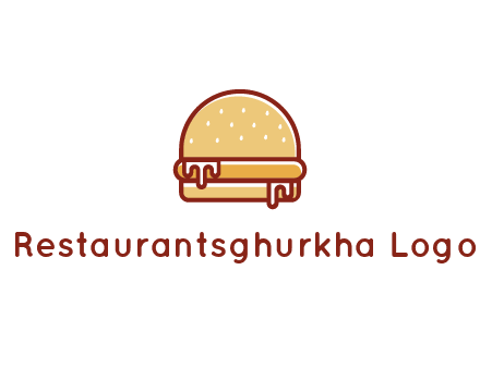 burger with sauce dripping