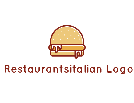 burger with sauce dripping
