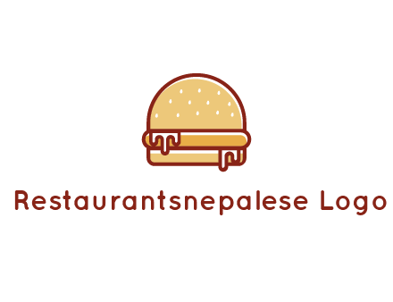 burger with sauce dripping
