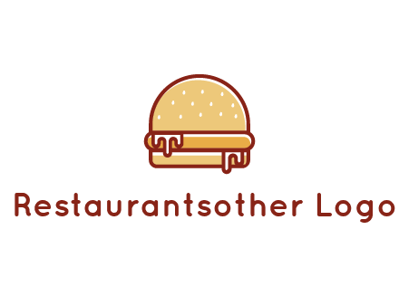 burger with sauce dripping