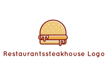 burger with sauce dripping