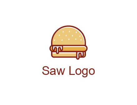 burger with sauce dripping