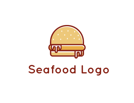 burger with sauce dripping