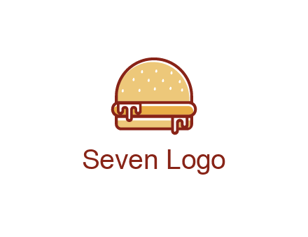 burger with sauce dripping