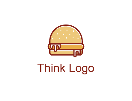 burger with sauce dripping