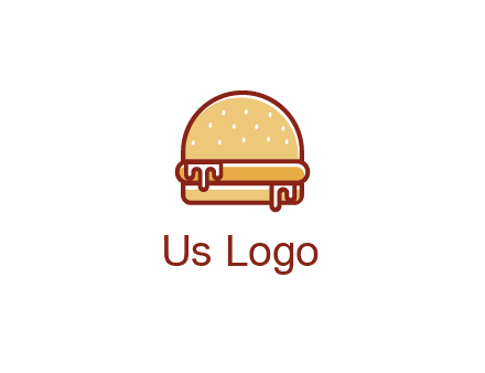 burger with sauce dripping