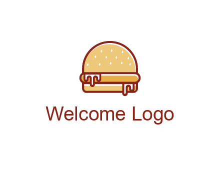 burger with sauce dripping