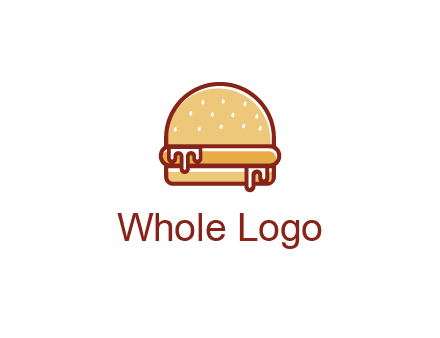 burger with sauce dripping