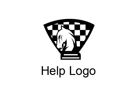 checkered shield behind horse knight