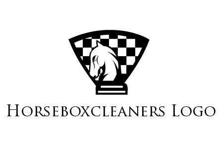 checkered shield behind horse knight