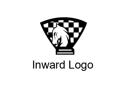 checkered shield behind horse knight