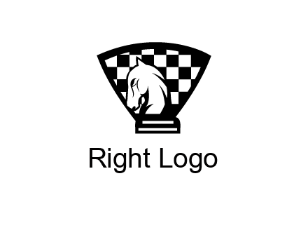 checkered shield behind horse knight