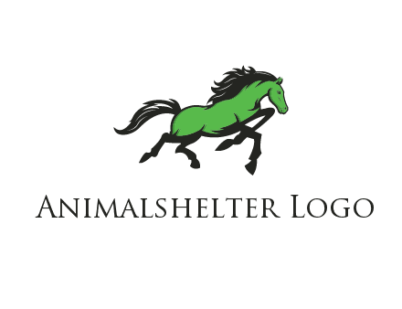 running green horse