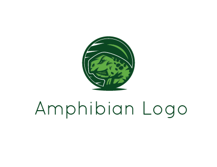 frog in green circle