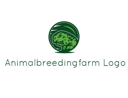 frog in green circle