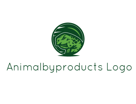 frog in green circle