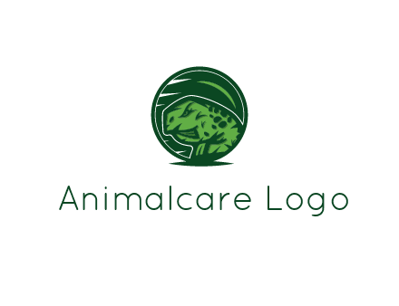frog in green circle
