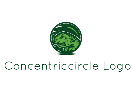 frog in green circle