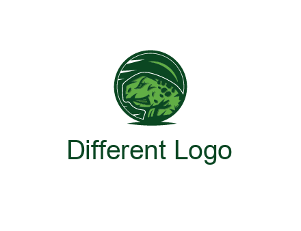 frog in green circle
