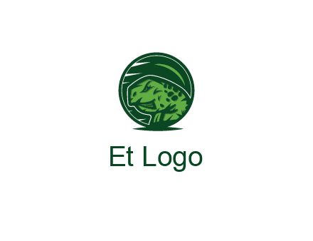 frog in green circle