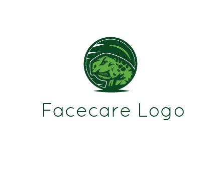 frog in green circle