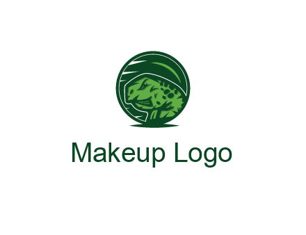 frog in green circle