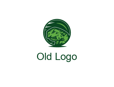 frog in green circle
