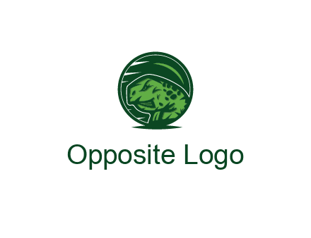 frog in green circle