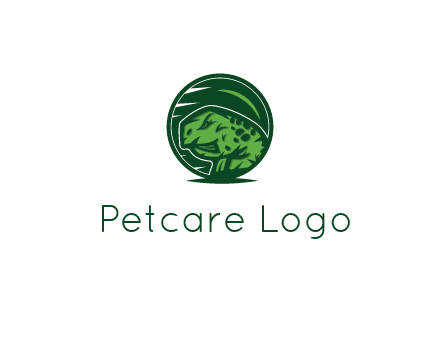 frog in green circle