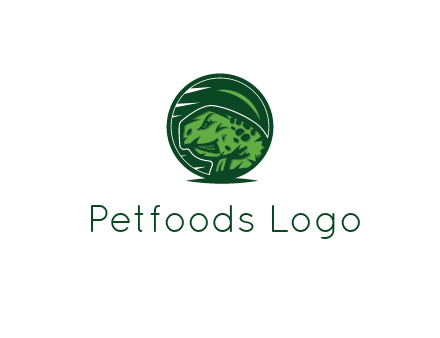 frog in green circle