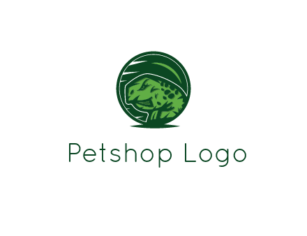 frog in green circle
