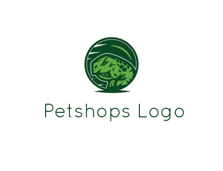 frog in green circle