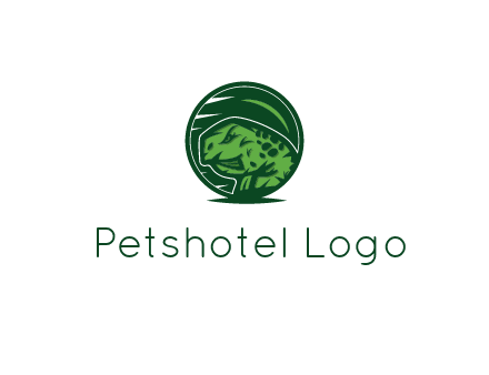 frog in green circle