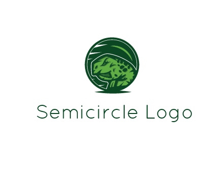 frog in green circle