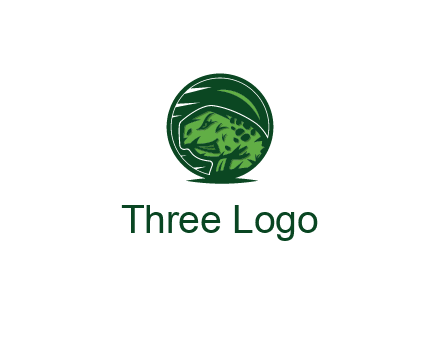 frog in green circle