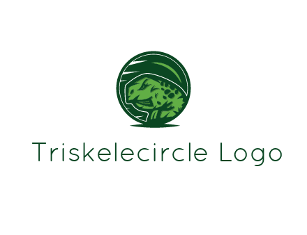 frog in green circle