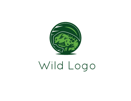 frog in green circle