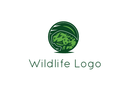 frog in green circle