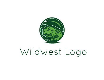 frog in green circle
