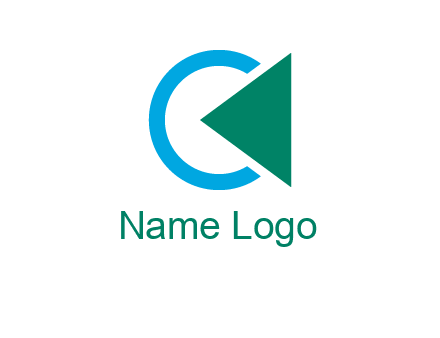 letter c with backward button