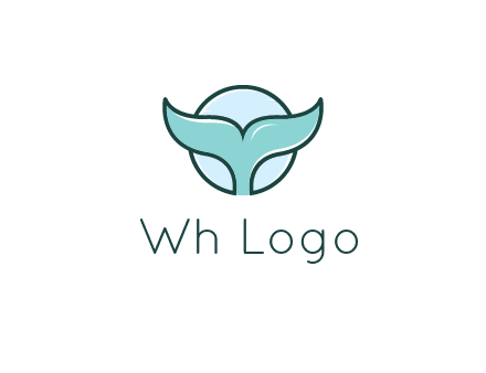 circle behind whale tail
