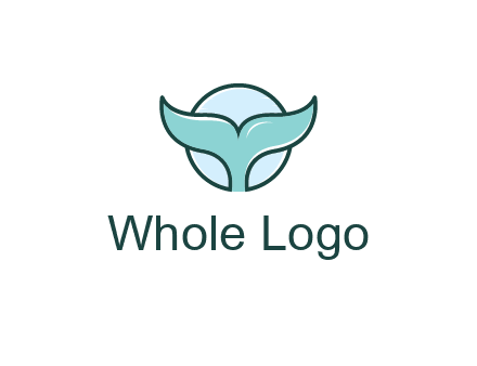 circle behind whale tail