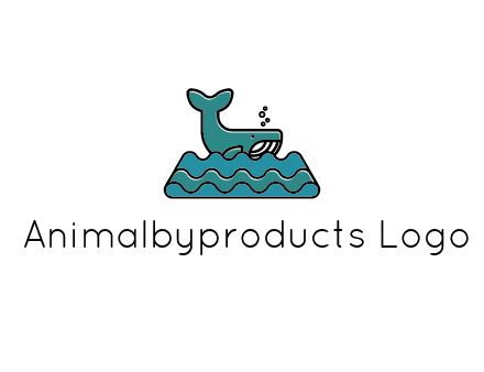 whale in abstract sea