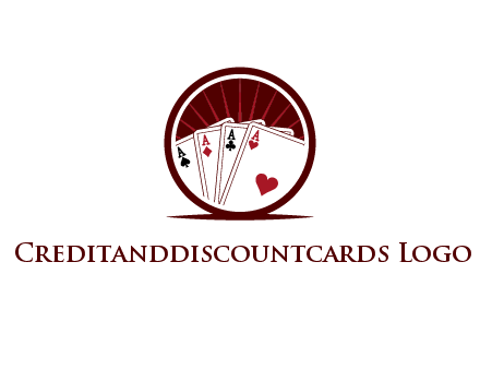 sparks behind playing cards in circle