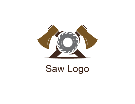 saw blade with axe