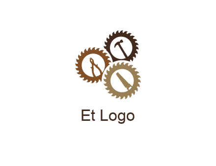 construction tools in saw blade